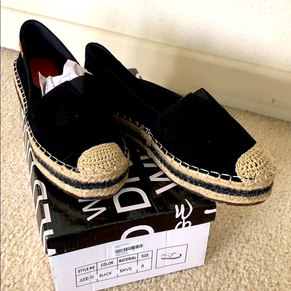 Black Suede Espadrilles size 8